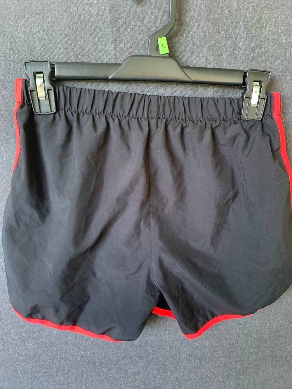 Nike Women's Black Athletic Shorts with Red Trim + Adidas Running Shorts XS Lot